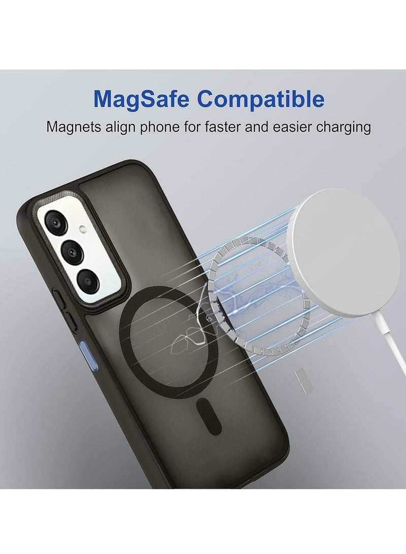 Techie Translucent Magnetic MagSafe Case with Raised Camera Lens Protector for Samsung Galaxy A15 - Matte Black - Image 2