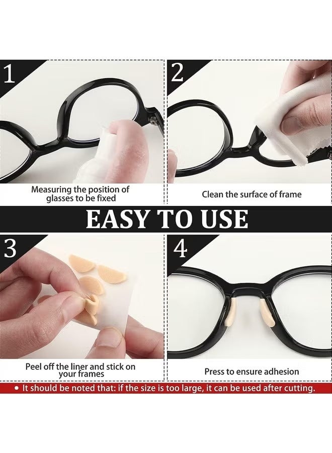 rocooart 96 Pcs Glasses Nose Holder Soft EVA Sponge Pad Comfortable and Lightweight, No Pressure Marks, Nose Holder Not Take Off Makeup, and Non Slip Frame Nose Patch (1.5 mm) - Image 2