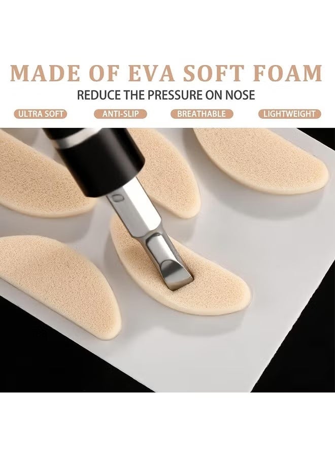 rocooart 96 Pcs Glasses Nose Holder Soft EVA Sponge Pad Comfortable and Lightweight, No Pressure Marks, Nose Holder Not Take Off Makeup, and Non Slip Frame Nose Patch (1.5 mm) - Image 3