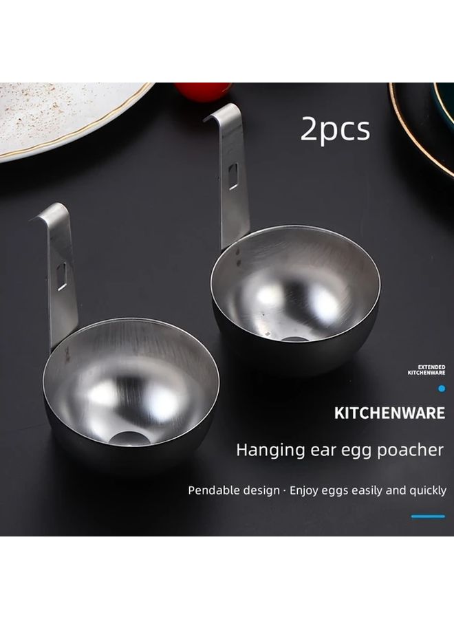 Hangable Poached Egg Cooker With 2pcs Poached Egg Cups For Easy Cooking Poached Egg Pot - Image 1