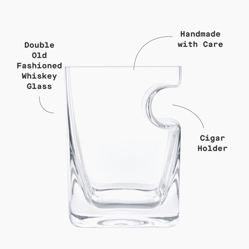 Corkcicle Premium Cigar Glass - Dual-Use Whiskey Glass - Built-In Cigar Notch - Ergonomic Design - Durable Construction - Summer Drinkware Gift - 9 oz - Image 4