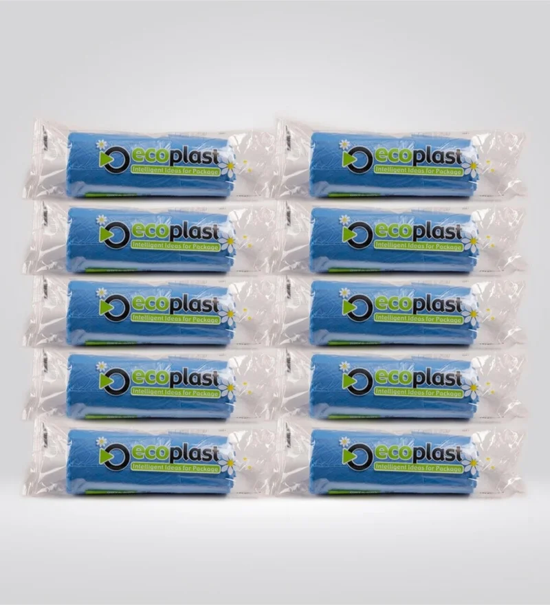Ecoplast Medium Size Garbage Bag Blue 10 Pack (200PCS) 55 x 60 cm