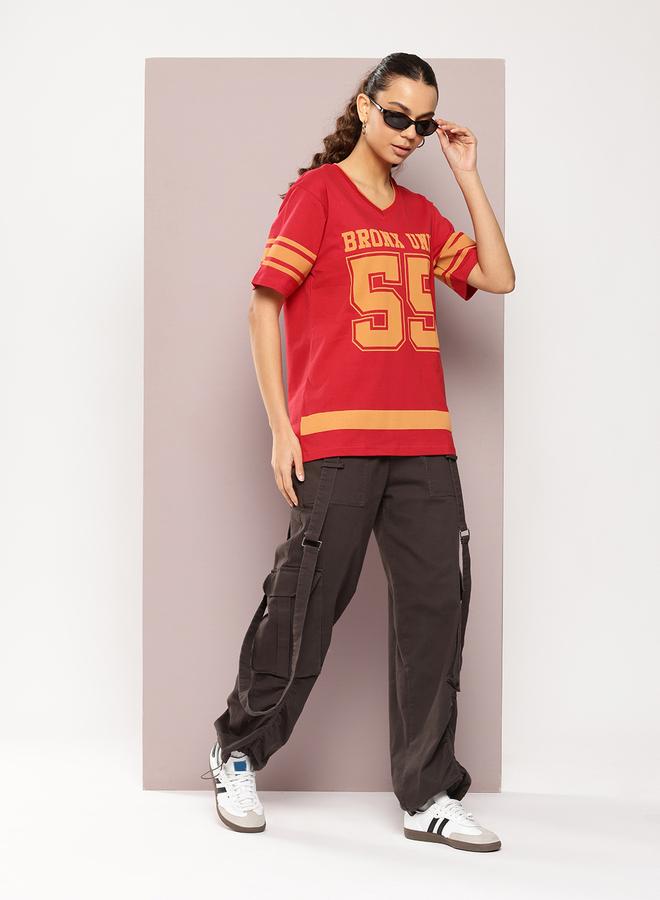 Dillinger Women Oversized V Neck T-Shirt - Image 5