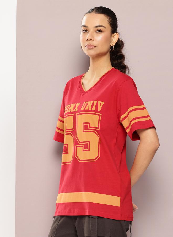 Dillinger Women Oversized V Neck T-Shirt - Image 3