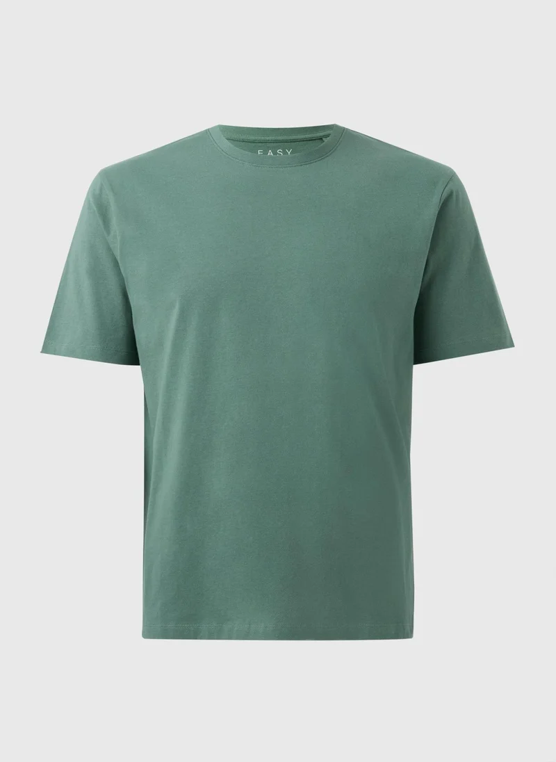 Matalan Dark Green Essential Crew Neck T-Shirt
