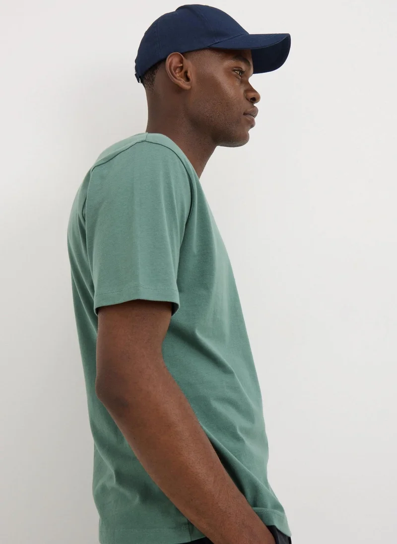 Matalan Dark Green Essential Crew Neck T-Shirt