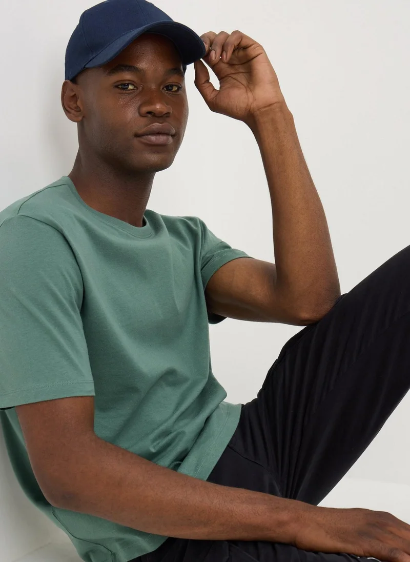 Matalan Dark Green Essential Crew Neck T-Shirt