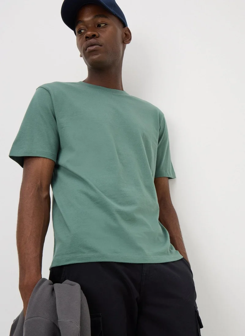 Matalan Dark Green Essential Crew Neck T-Shirt