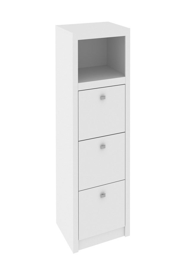 Tecnomobili Drawer 3 Layer and Shelve Furniture for Home, Office, Living Room, .132.5x44.5x52.2 cm White Color - Image 2