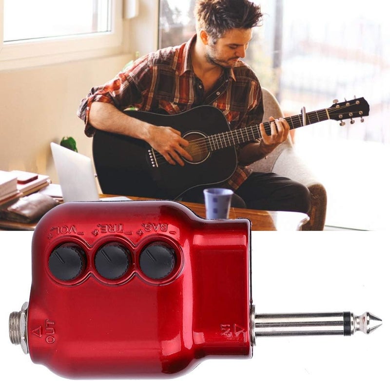 comfrt Pickup Power Amplifier，Pickup Power Amplifier High Bass Volume Control Impedance Matching For Acoustic Guitar Ukulele Pickuper Supplies - Image 1