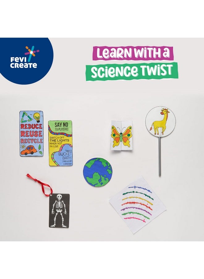 Pidilite Fevicreate Artastic Science Craft Kit | Project Book with 12 Educational Activities, Colours, Craft Supplies | Fun way to boost child's learning | By Fevicol | Return Gift for Kids Age 8+ years  - Image 5