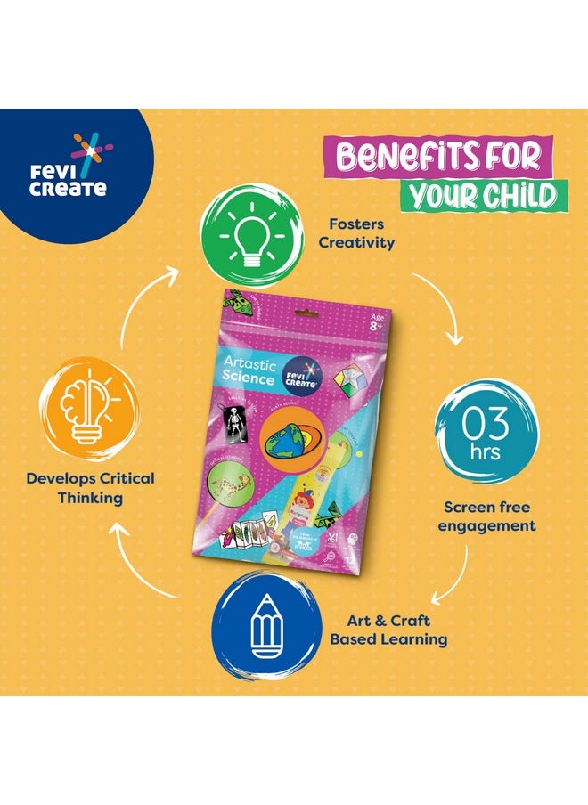 Pidilite Fevicreate Artastic Science Craft Kit | Project Book with 12 Educational Activities, Colours, Craft Supplies | Fun way to boost child's learning | By Fevicol | Return Gift for Kids Age 8+ years  - Image 3