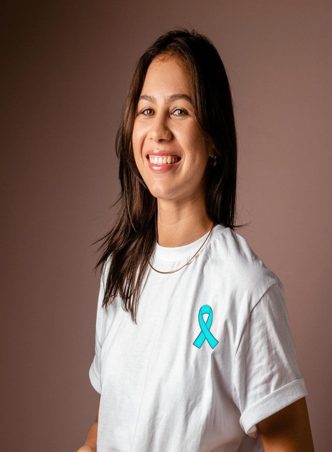 cogont 20pcs Teal Green Ribbon Awareness Pin Cervical Ovarian Cancer Awareness Brooch Hope Enamel Lapel Pins - Image 5