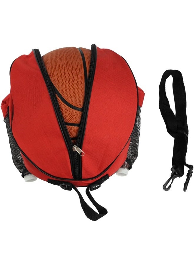 FoRapid FoRapid Size 7 (29.5'') Basketball Bag Soccer Ball Football Volleyball Softball Sports Ball Bag Holder Carrier+Adjustable Shoulder Strap 2 Side Mesh Pockets f/Water Bottle Towel Sports Shoes  - Image 4