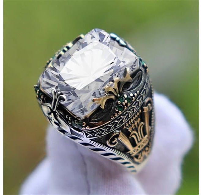 RUVEE Men's Turkish Stainless Steel Religious Ring – Metallic Plated Statement Jewelry for Men & Boys - Image 2