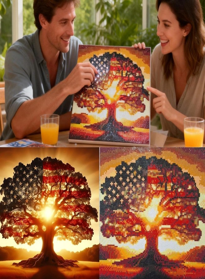 CSZPPQAF 5D Diamond Painting Kits for Adults, Tree of Life Diamond Art Kits for Adults Beginner, DIY Full Drill Diamond Dots Gem Art for Home Decor 13.7x13.7 Inch - Image 2