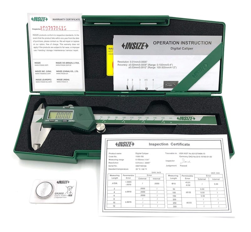 Insize 1108-150 Electronic Caliper, 0" - 6" - Image 3