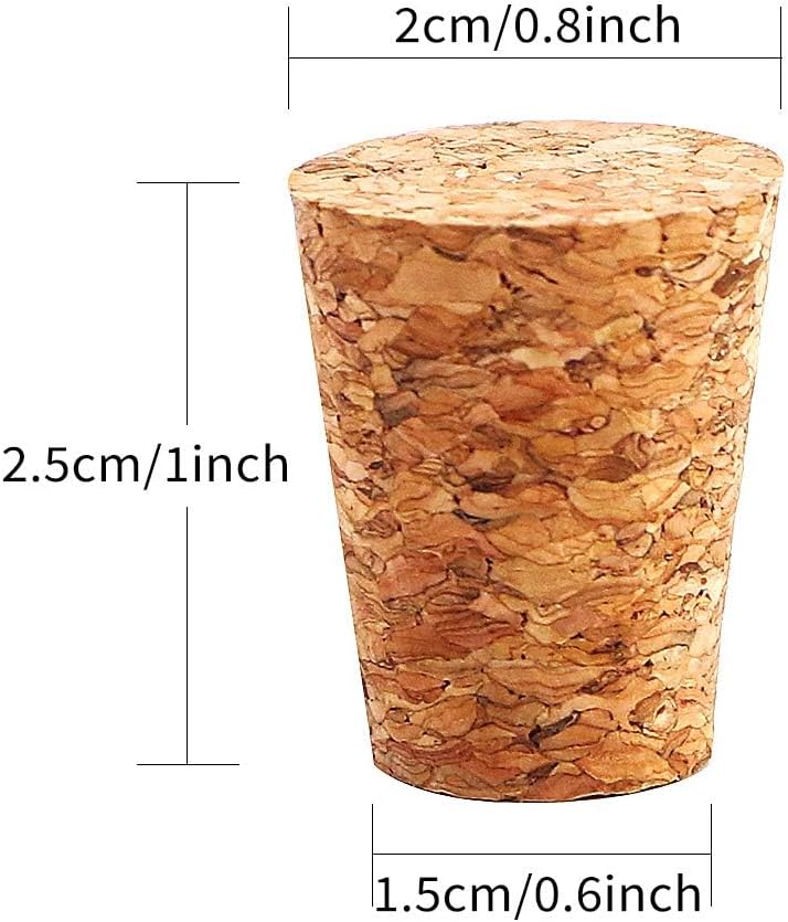 Owevvin 100 Pieces #7 Tapered Cork Plugs, Premium Blank Wine Corks Wine Stoppers Replacement Corks, 0.8 x 0.6 x 1 Inch - Image 2