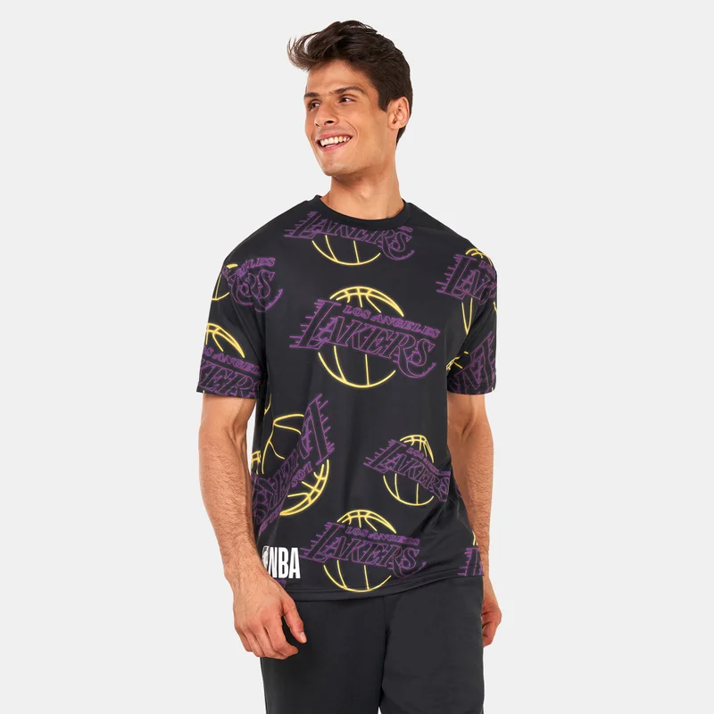 NEW ERA NBA Printed Neon LA Lakers T-Shirt
