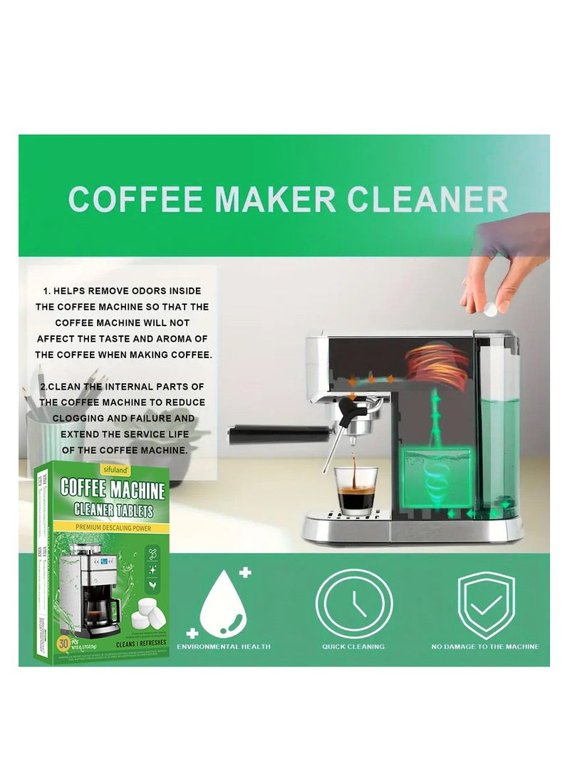 Beauenty - Machine Cleaning Tablet 30 Count Professional Espresso Machine Cleaner Descaling Tablets for Coffee Machines, Steam Ovens, Ovens, Ranges - Image 1