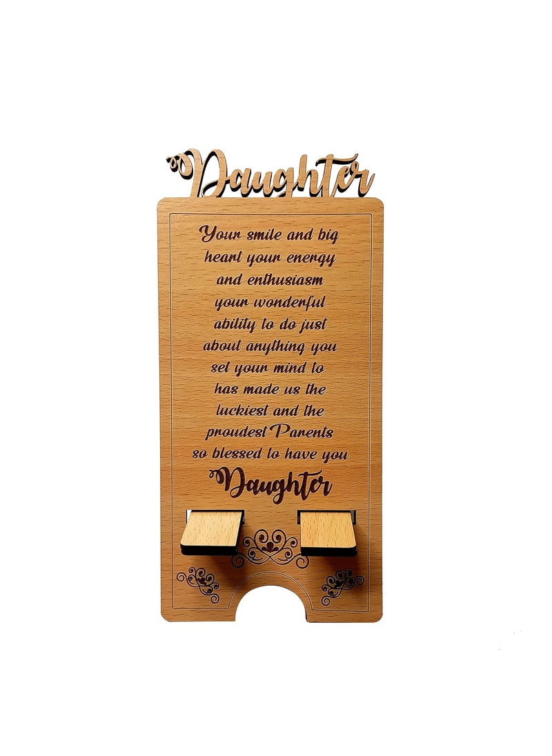 NorthLand Northland Daughter Wooden Plaque With Mobile Stand - Ideal Gift for Daughter  - Image 1