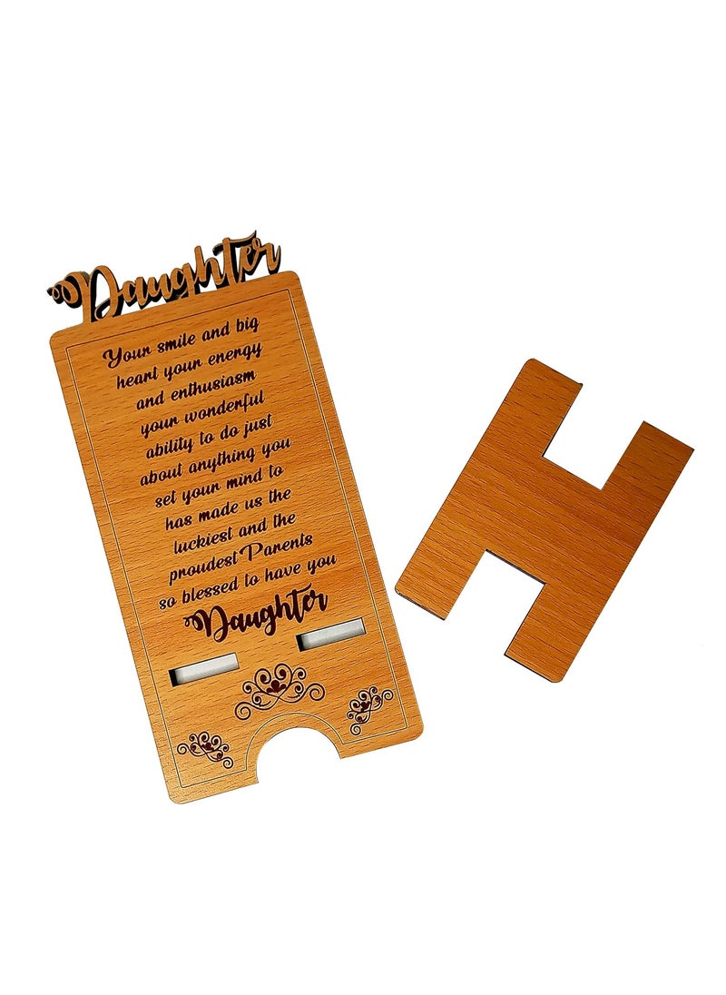 NorthLand Northland Daughter Wooden Plaque With Mobile Stand - Ideal Gift for Daughter  - Image 4
