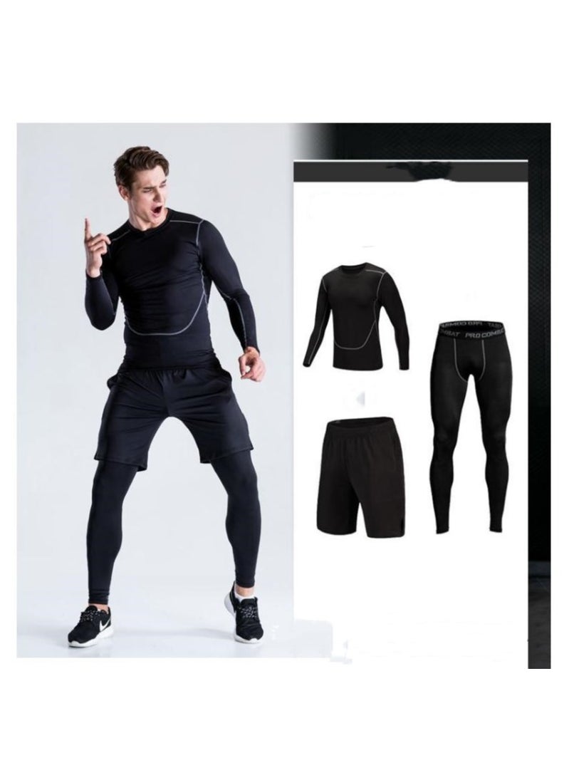 KUYING Children's High Elasticity Tight Fitting Clothing Sports Fitness Set Quick Drying Training Suit  - Image 2