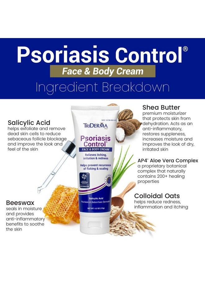 TriDerma - Riderma Psoriasis Control Face And Body Cream 4.2 Ounces - Image 1