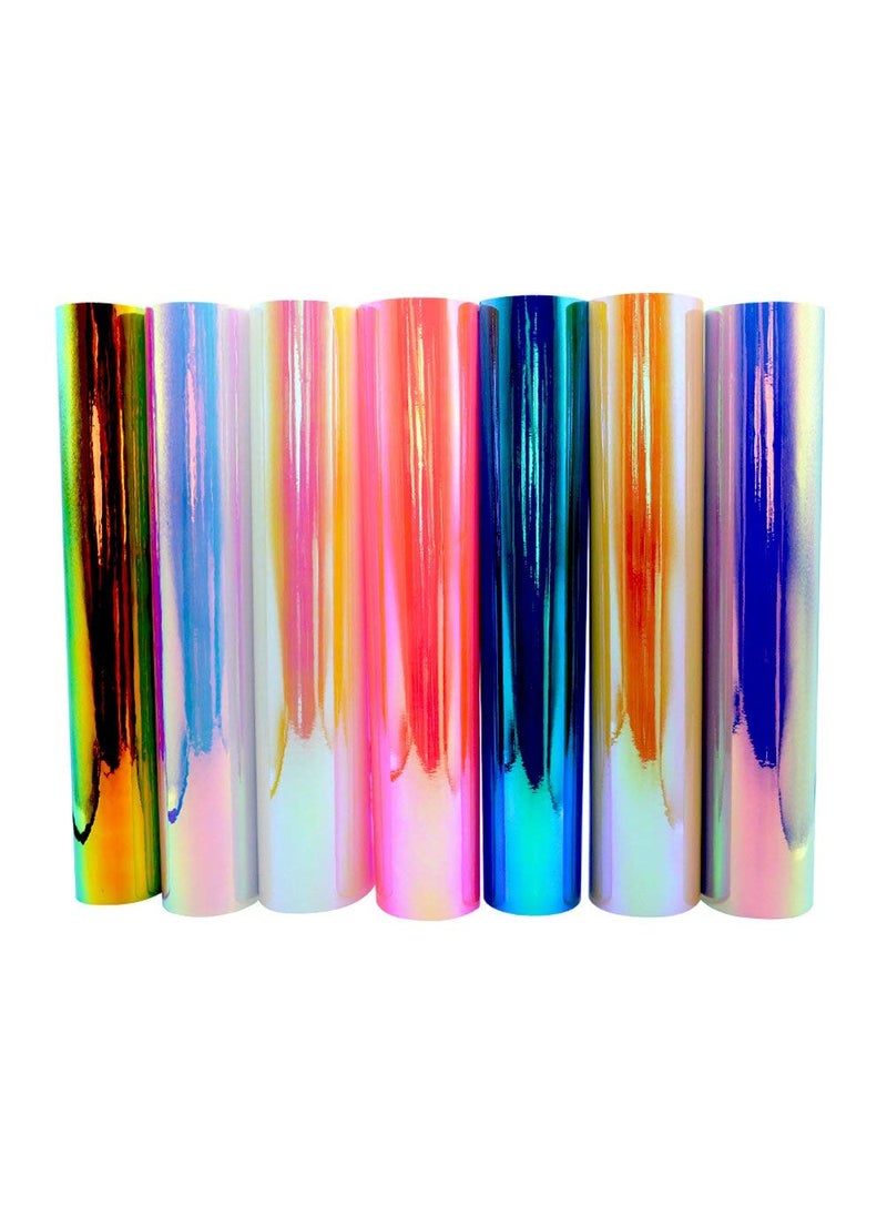 TECKWRAP TECKWRAP Holographic Opal Craft Vinyl 12" x 12" 7 Sheets/Pack for Craft Cutters,Sign Plotters  - Image 1