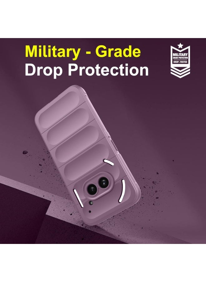 Generic Premium Protection Back Silicone Case Compatible with Nothing Phone 2A Magic Shield Shockproof Case with Camera Protection (Lavender)  - Image 4
