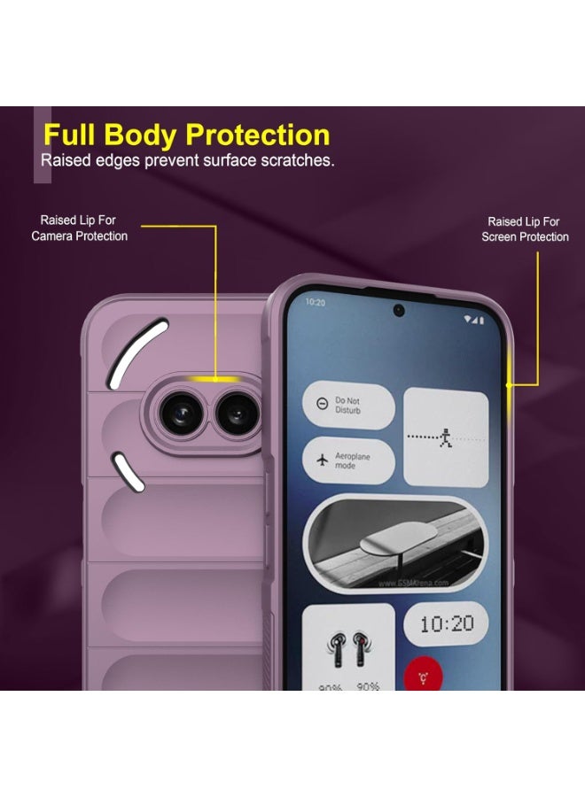 Premium Protection Back Silicone Case Compatible with Nothing Phone 2A Magic Shield Shockproof Case with Camera Protection (Lavender)