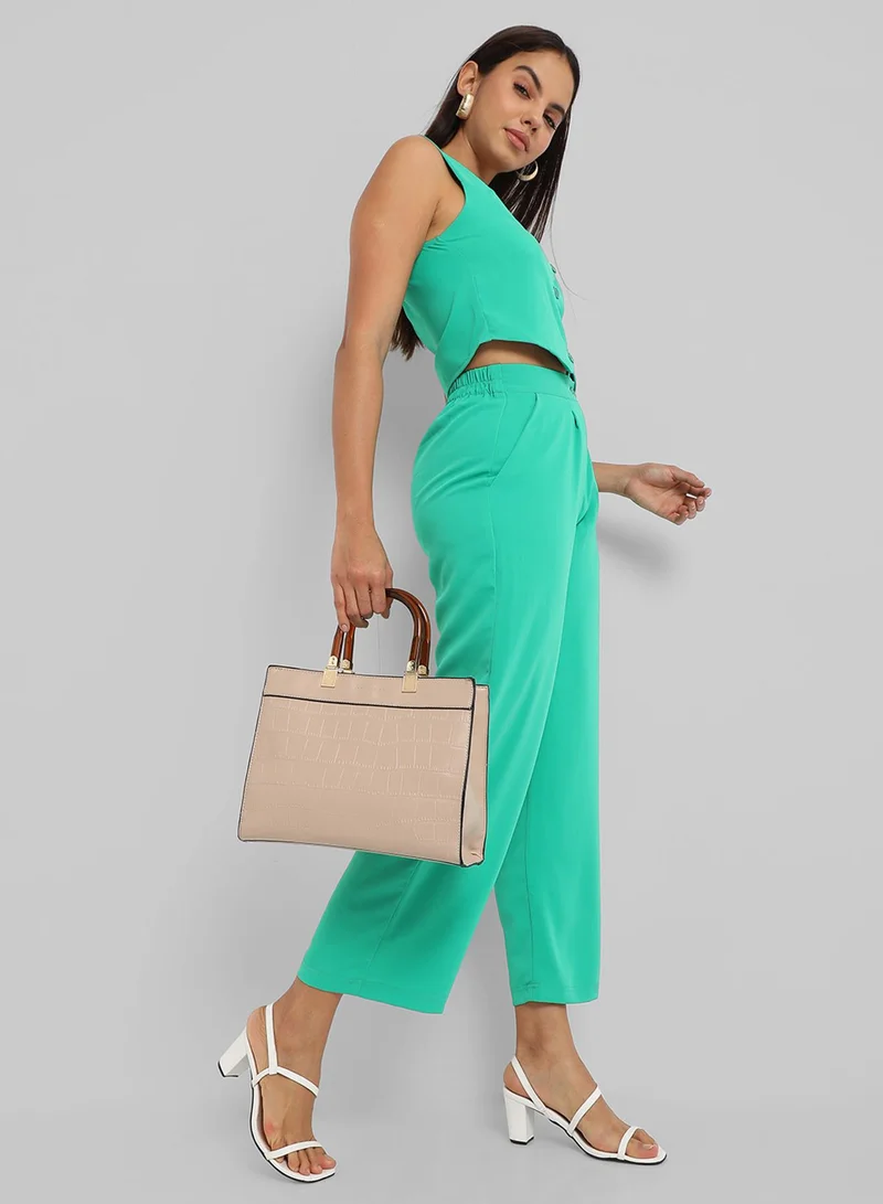 Haute Sauce  Everyday Croc Handbag - Beige for Women | Best Price UAE