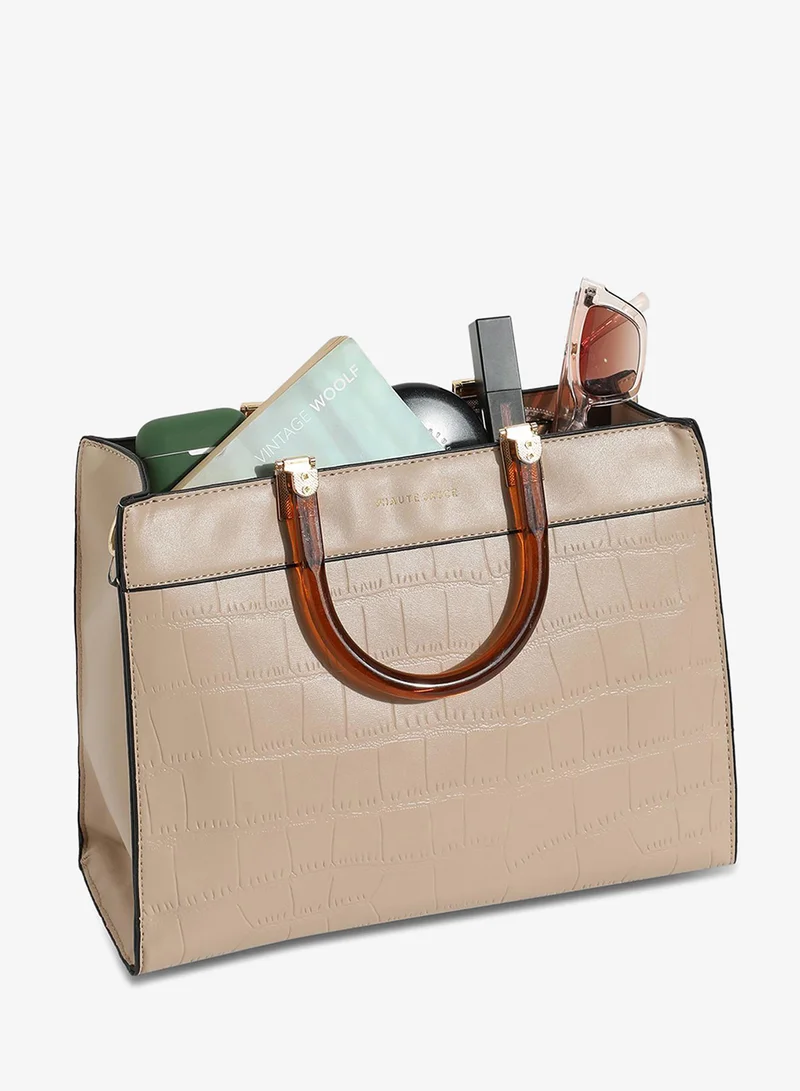 Haute Sauce Everyday Croc Handbag - Beige