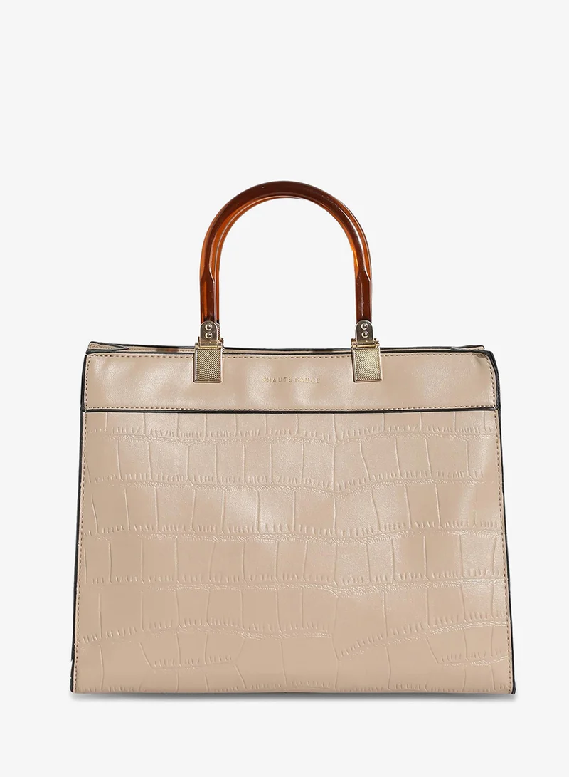 Haute Sauce Everyday Croc Handbag - Beige