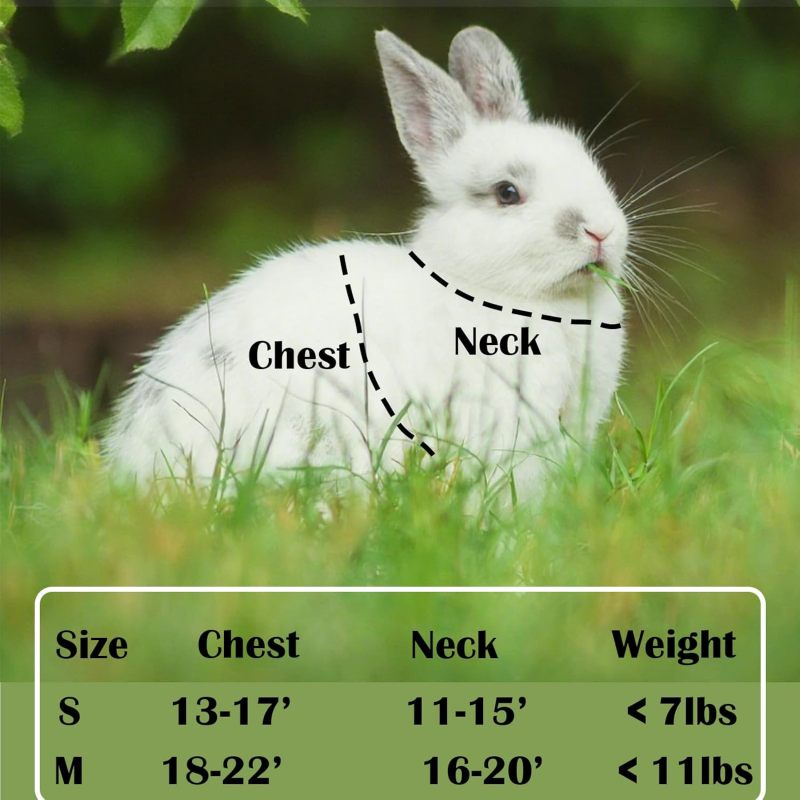 Escape Proof Rabbit Harness And Leash Set - Adjustable Breathable Mesh Reflective Chest Strap For Small Pet Outdoor Walking - Image 2