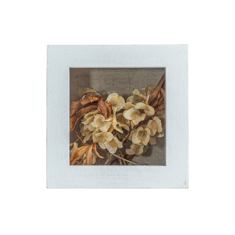 Freezing point Shadow Box Frame 5x5 Shadow Boxes Display Case with Linen Back Memorabilia Awards Medals Bouquet Photos Picture Badge Wedding Memory Box for Keepsakes Small Pin Board White - Image 2