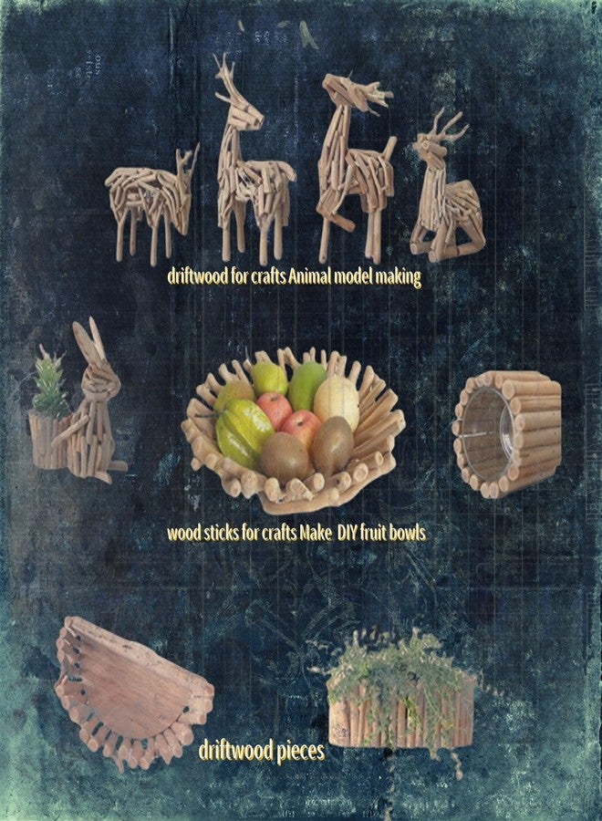 Prettyia Driftwood for Crafts, 7.78 Inch Long 0.7-1Inch in Diameter Driftwood Sticks for DIY Wall Decoration, Wood Crafts Decor Irregular Wooden Stick Weighing 250 Grams - Image 4