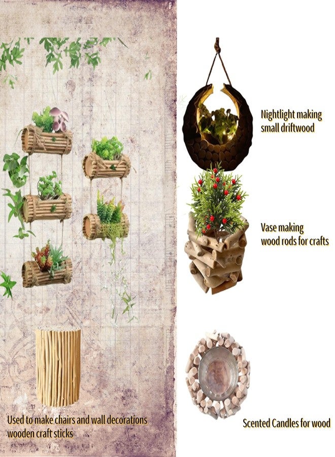 Prettyia Driftwood for Crafts, 7.78 Inch Long 0.7-1Inch in Diameter Driftwood Sticks for DIY Wall Decoration, Wood Crafts Decor Irregular Wooden Stick Weighing 250 Grams - Image 5