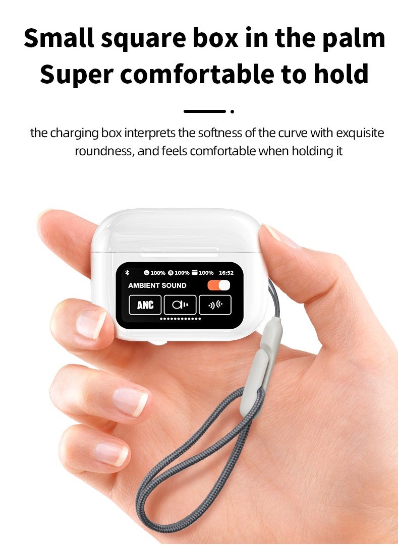 Generic - TWS Bluetooth 5.4 Wireless In-Ear Headset Ultra-Low Latency Music Bluetooth Earphones and 360° Stereo Sound Bluetooth Earbuds with Touch Screen Display Bluetooth Headphones with TIK TOK Control - Image 1
