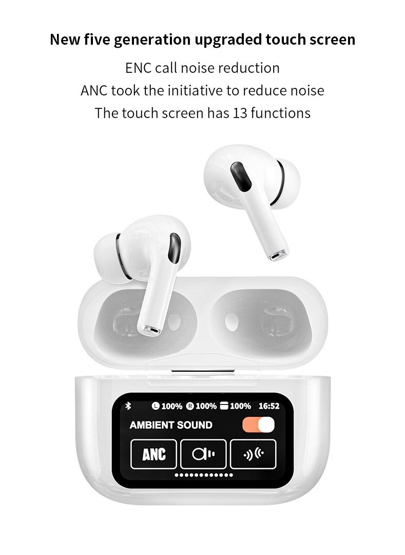 Generic - TWS Bluetooth 5.4 Wireless In-Ear Headset Ultra-Low Latency Music Bluetooth Earphones and 360° Stereo Sound Bluetooth Earbuds with Touch Screen Display Bluetooth Headphones with TIK TOK Control - Image 1