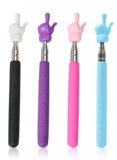 Excefore Children Finger Reading Stick, Point Reading Pen Kindergarten Student Teacher Teaching Reading Picture Book Finger Shape Mini Pointer Stick 4PCS  - Image 1