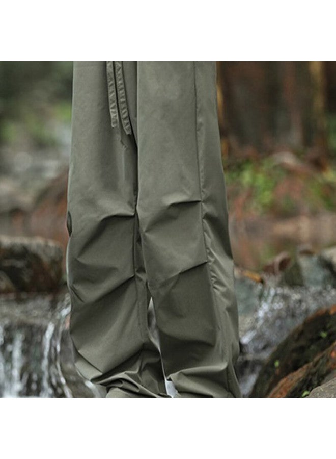 Vancamel Casual Pants For Men, Spring And Autumn Outdoor Hiking Paratrooper Cargo Pants, Loose-fitting Couple Tactical Trousers, Black, XL - Image 1