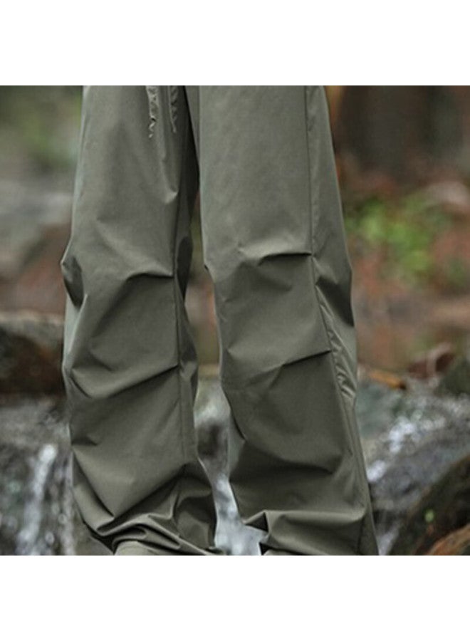 Vancamel Casual Pants For Men, Spring And Autumn Outdoor Hiking Paratrooper Cargo Pants, Loose-fitting Couple Tactical Trousers, Black, XL - Image 2