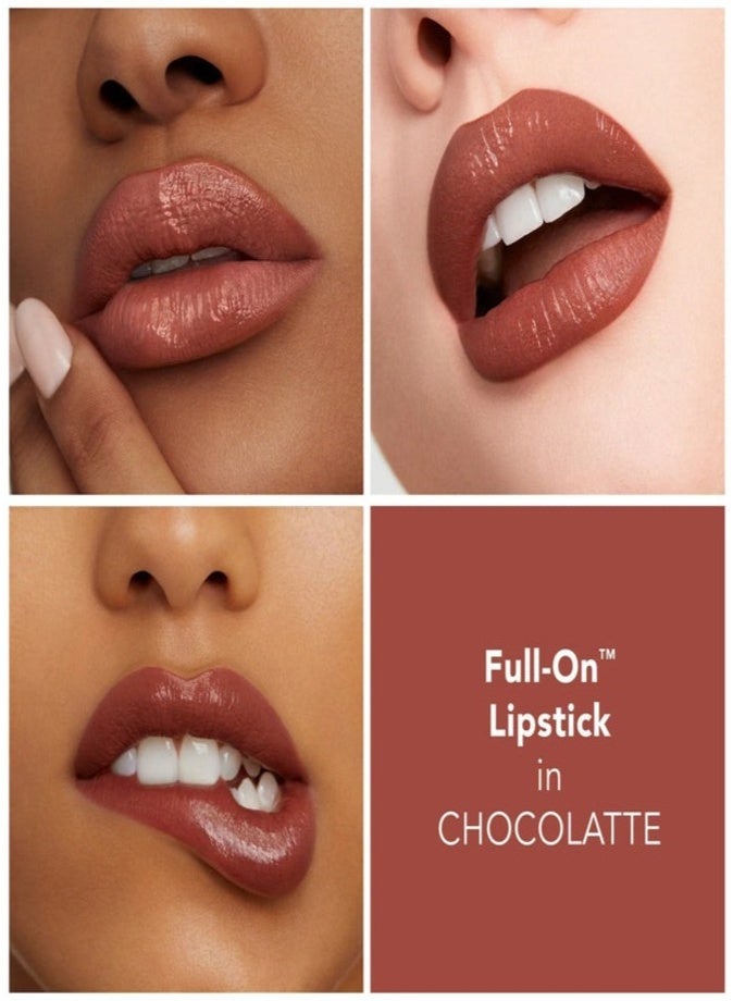 بوكسوم أحمر شفاه ساتان كامل™ - لون شوكولاتة لاتيه، لون شفاه ممتلئ وطويل الأمد - Image 3