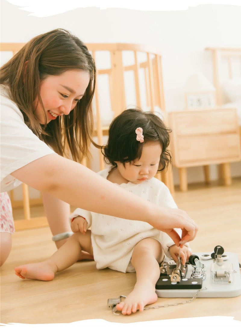 Montessori early education busy board unlocking board toy  - Image 3