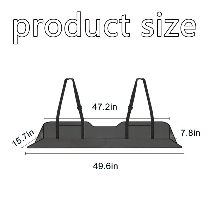 QIYUNI Non-Inflatable Car Mattress Back Seat Bed Extender Portable Folding Camping Travel for Sleeping (Black) - Image 5