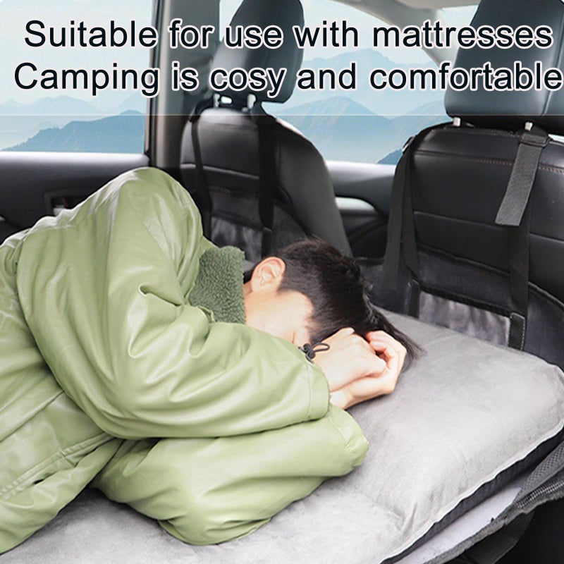 QIYUNI Non-Inflatable Car Mattress Back Seat Bed Extender Portable Folding Camping Travel for Sleeping (Black) - Image 4