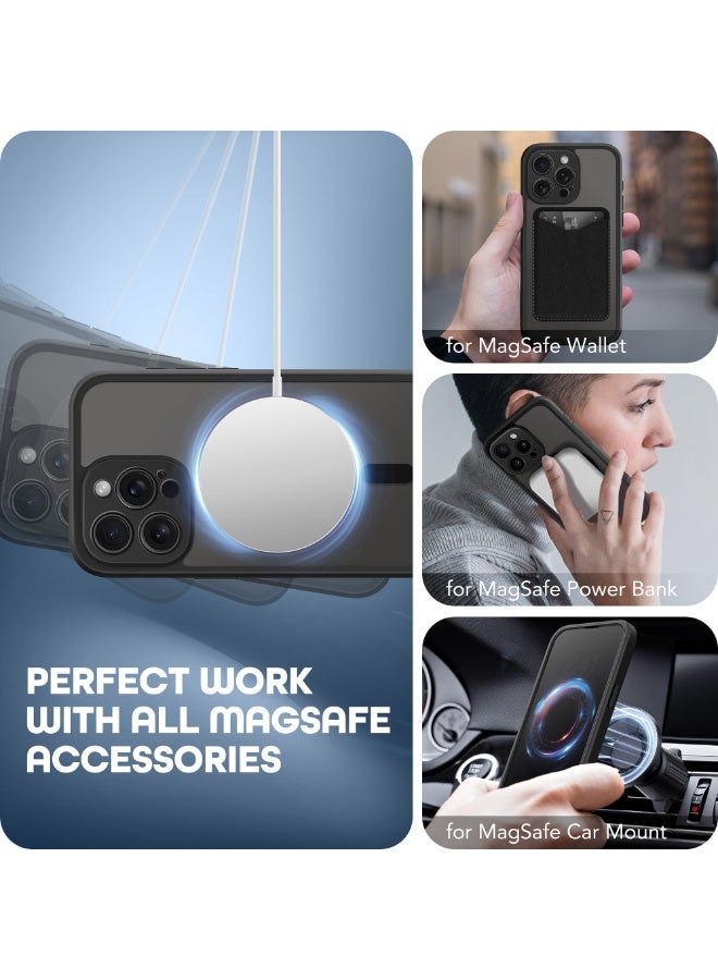 TIESZEN Magnetic for iPhone 15 Pro Case, Compatible with MagSafe, Built-in Privacy Screen Protector and Camera Protection, Anti Spy Full Body Dustproof Shockproof Hard Phone Case 6.1", Black - Image 4