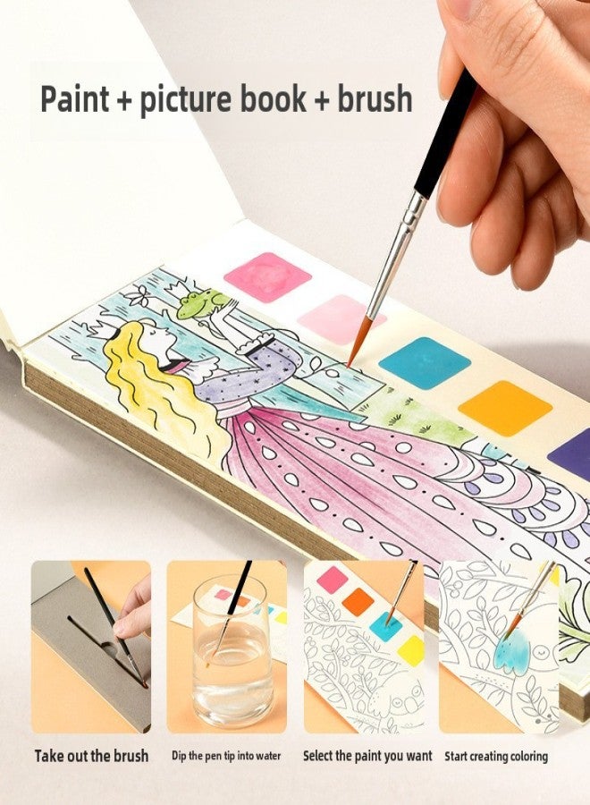 لوحة تلوين الأميرة ميلو من ميدير، صورة طفل روضة أطفال، رسم خفيف، لون فاتح، رسم جرافيتي، لوحة تلوين (رسم خفيف، لون فاتح - قصر الفراشة MD4248) - Image 4