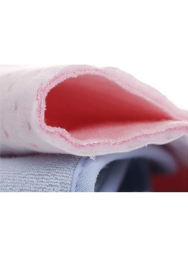 مونفيكل 2pcs Pack Baby Infant Waterproof Cotton Changing Pads Washable Resuable Diapers Liners Mats, Pink Bear-2pcs Medium 28 x 20 - Image 5